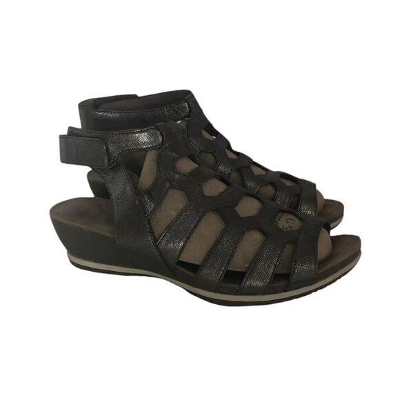 DANSKO Sandals Women's Size 8.5-9 Metallic Gold Strappy Shoes Valentina - Picture 1 of 12